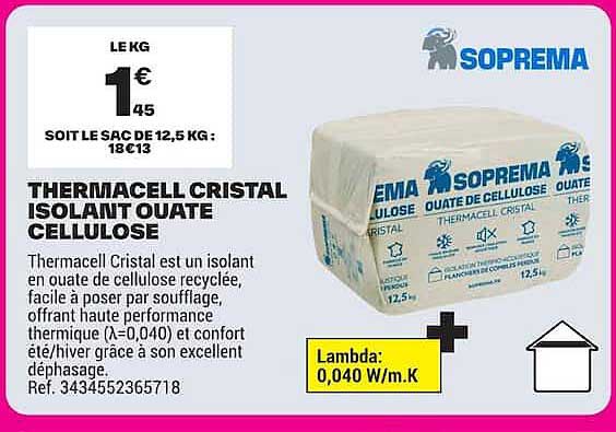THERMACELL CRISTAL ISOLANT OUATE CELLULOSE