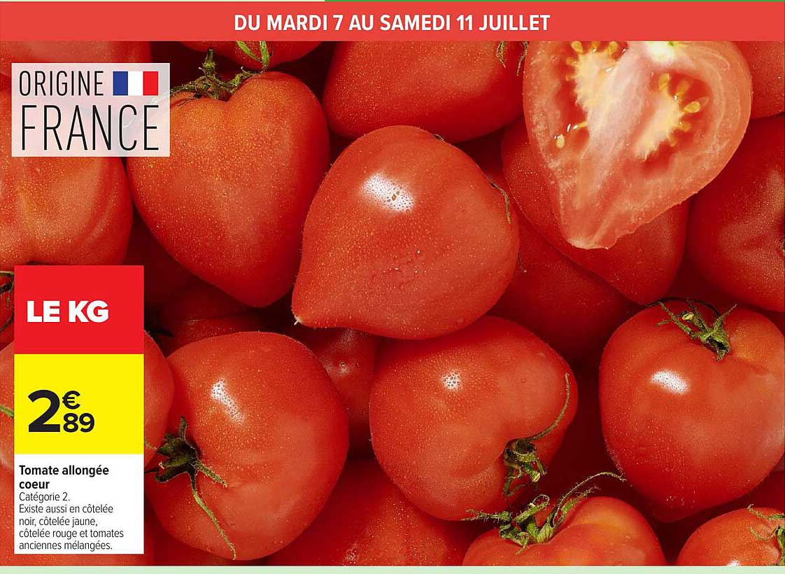 Tomate allongée coeur