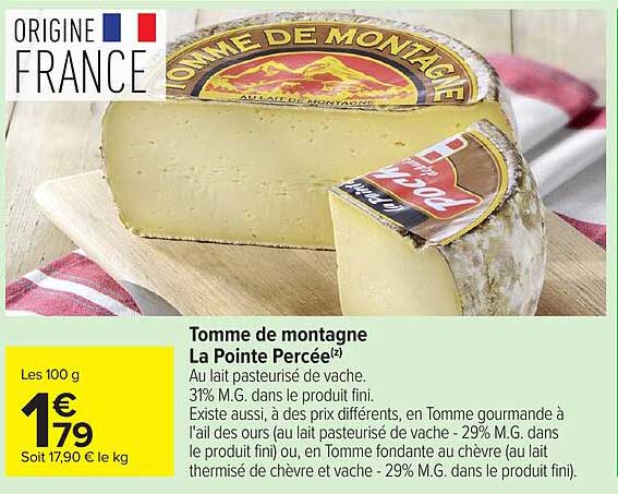 Tomme de montagne La Pointe Percée