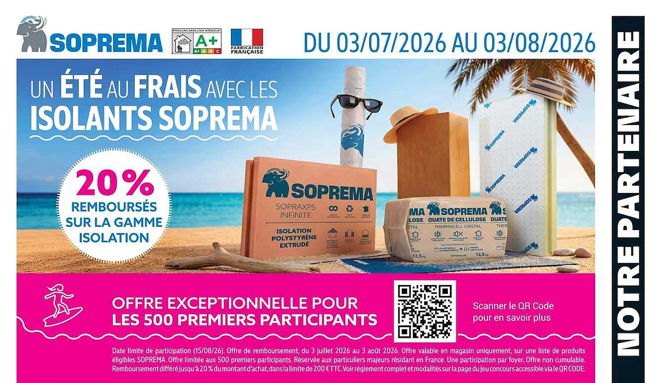 UN ÉTÉ AU FRAIS AVEC LES ISOLANTS SOPREMA