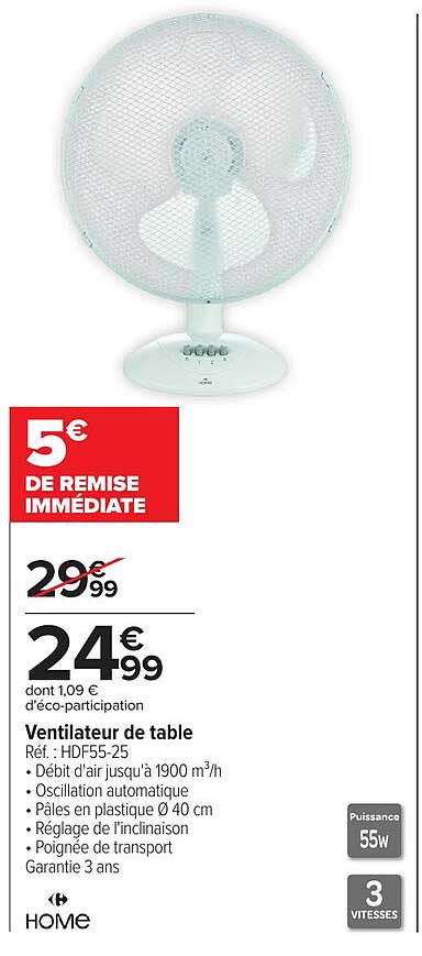 Ventilateur de table