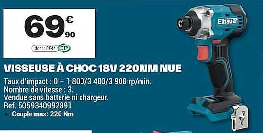 VISSEUSE À CHOC 18V 220NM NUE