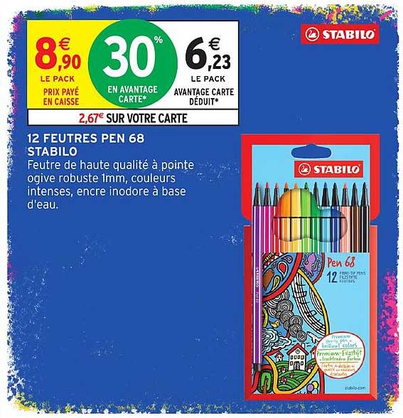 12 FEUTRES PEN 68 STABILO