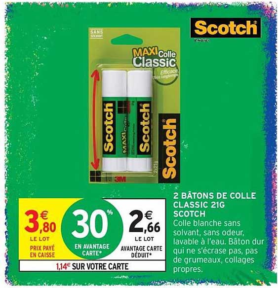 2 BÂTONS DE COLLE CLASSIC 21G SCOTCH