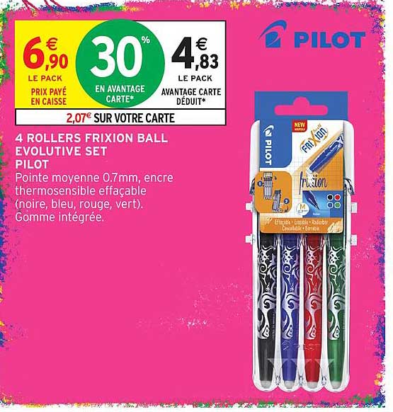 4 ROLLERS FRIXION BALL EVOLUTIVE SET PILOT