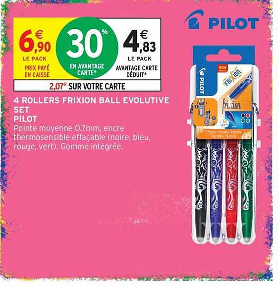 4 ROLLERS FRIXION BALL EVOLUTIVE SET PILOT