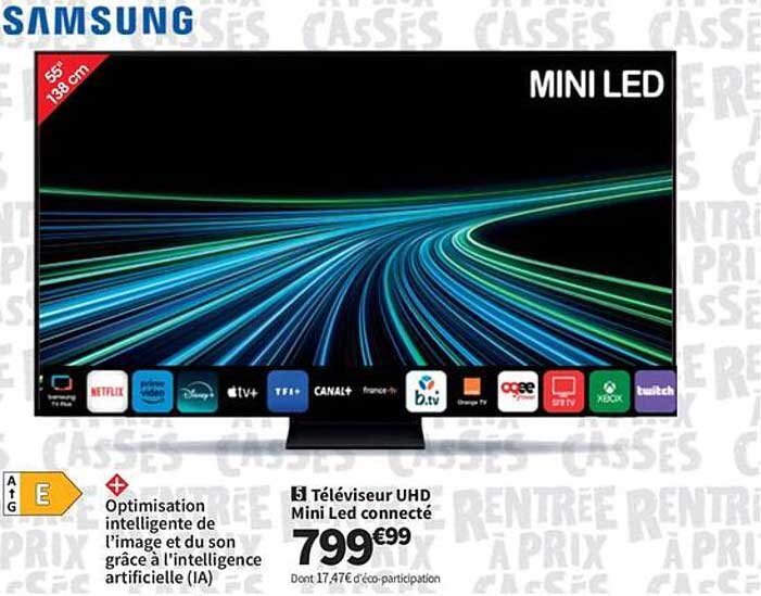 5 Téléviseur UHD Mini Led connecté