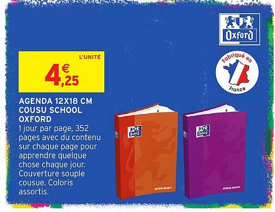AGENDA 12X18 CM COUSU SCHOOL OXFORD