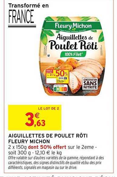 Aiguillettes de Poulet Rôti Fleury Michon