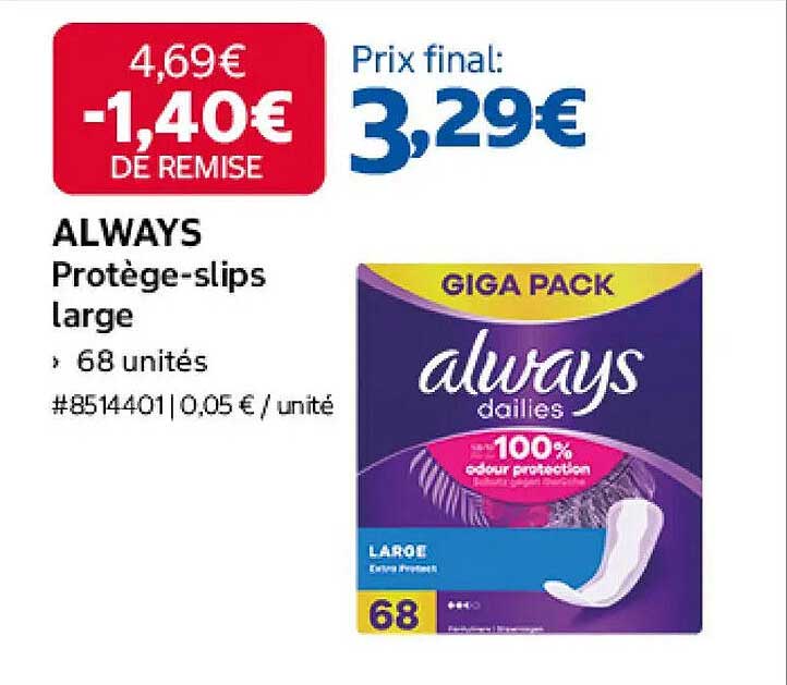 ALWAYS Protège-slips large
