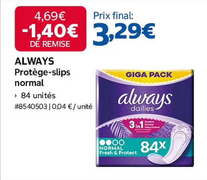 ALWAYS Protège-slips normal