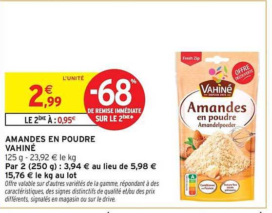 AMANDES EN POUDRE VAHINÉ