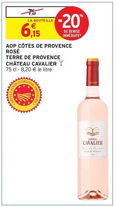 AOP CÔTES DE PROVENCE ROSÉ TERRE DE PROVENCE CHÂTEAU CAVALIER