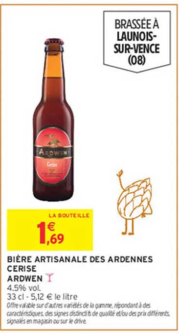 BIÈRE ARTISANALE DES ARDENNES CERISE ARDWEN