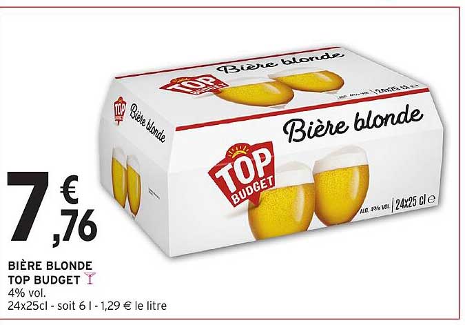 BIÈRE BLONDE TOP BUDGET