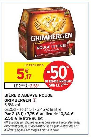 BIÈRE D'ABBAYE ROUGE GRIMBERGEN