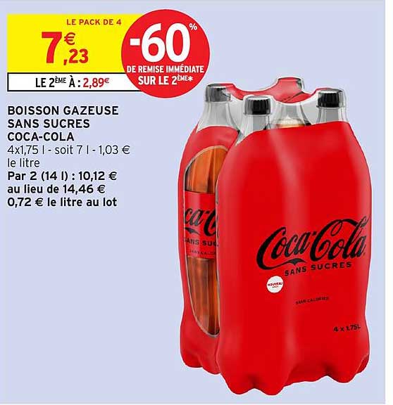 BOISSON GAZEUSE SANS SUCRES COCA-COLA