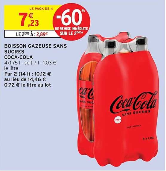 BOISSON GAZEUSE SANS SUCRES COCA-COLA