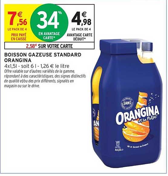 BOISSON GAZEUSE STANDARD ORANGINA
