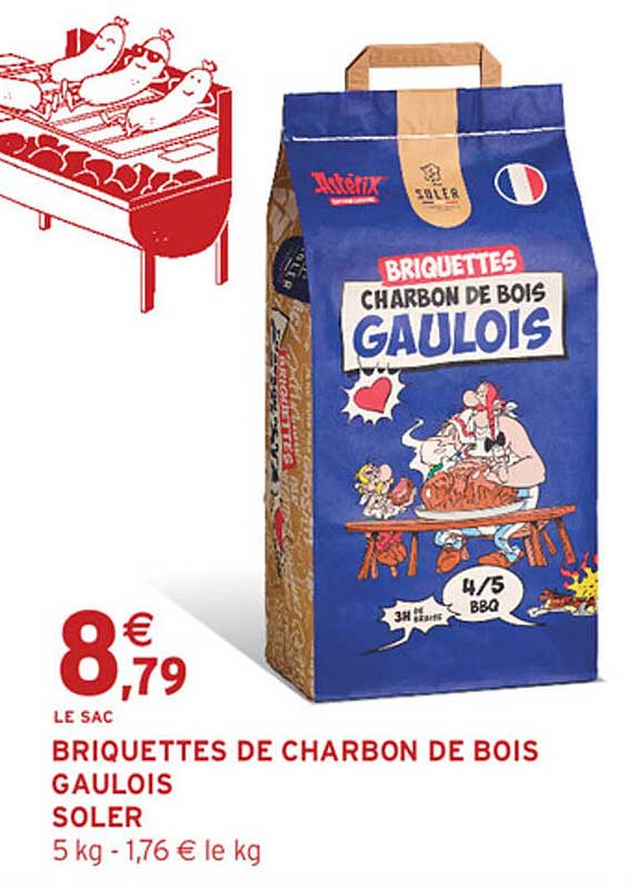 BRIQUETTES DE CHARBON DE BOIS GAULOIS SOLER