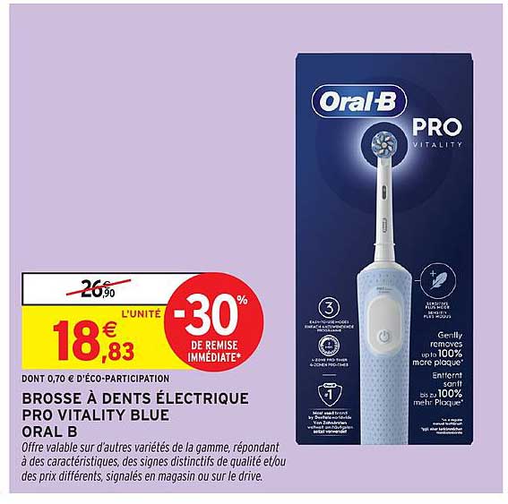 BROSSE À DENTS ÉLECTRIQUE PRO VITALITY BLEUE ORAL B