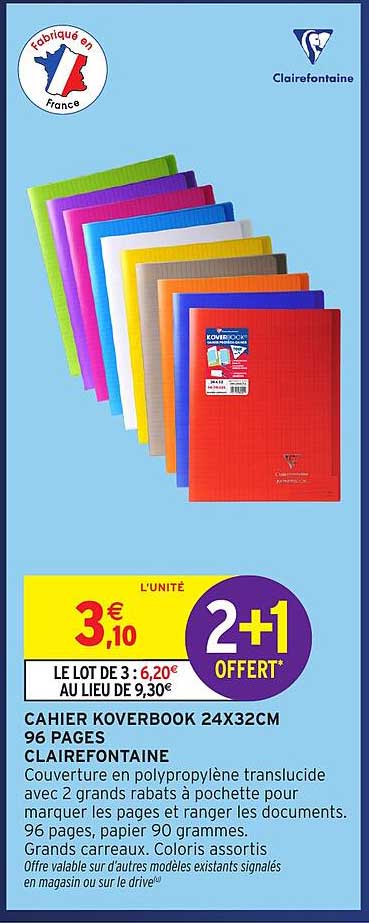 CAHIER KOVERBOOK 24X32CM 96 PAGES CLAIREFONTAINE