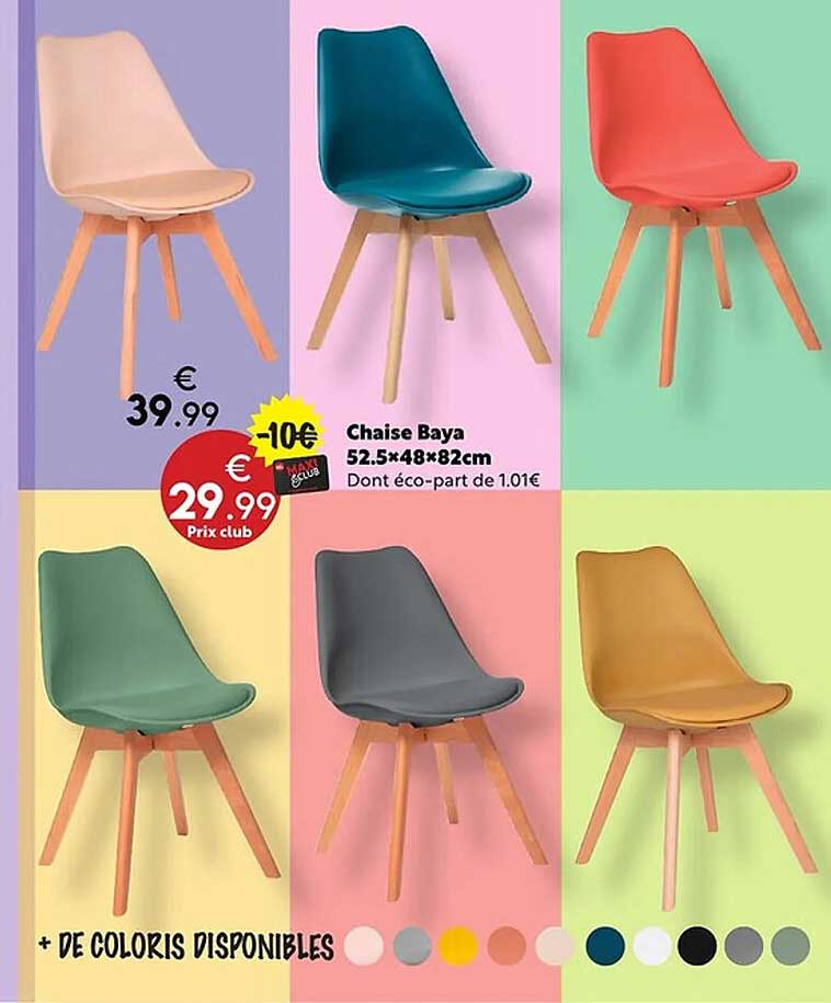 Chaise Baya 52.5x48x82cm