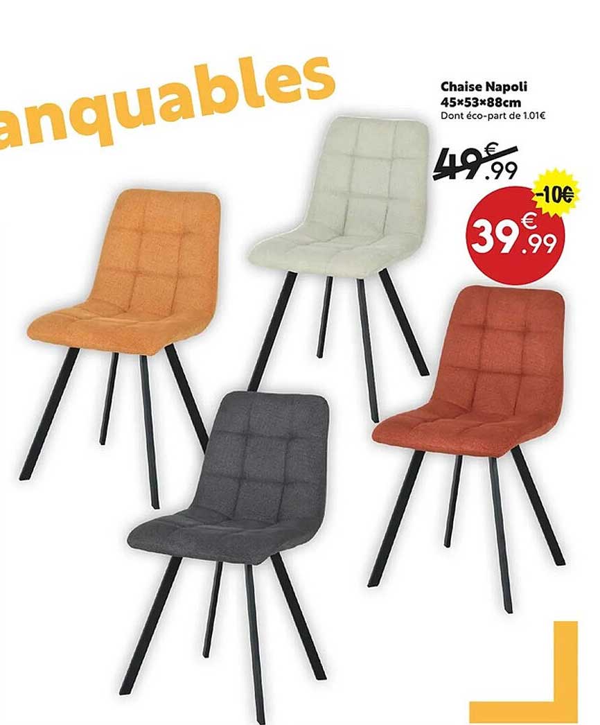Chaise Napoli 45×53×88cm