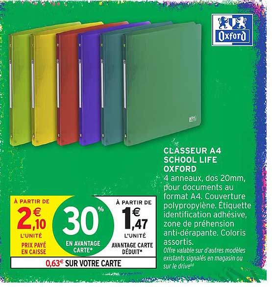 CLASSEUR A4 SCHOOL LIFE OXFORD