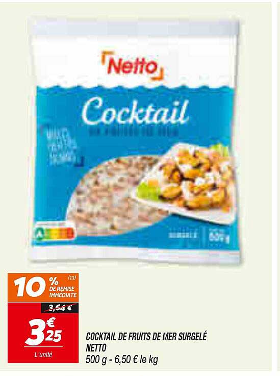 COCKTAIL DE FRUITS DE MER SURGELÉ NETTO