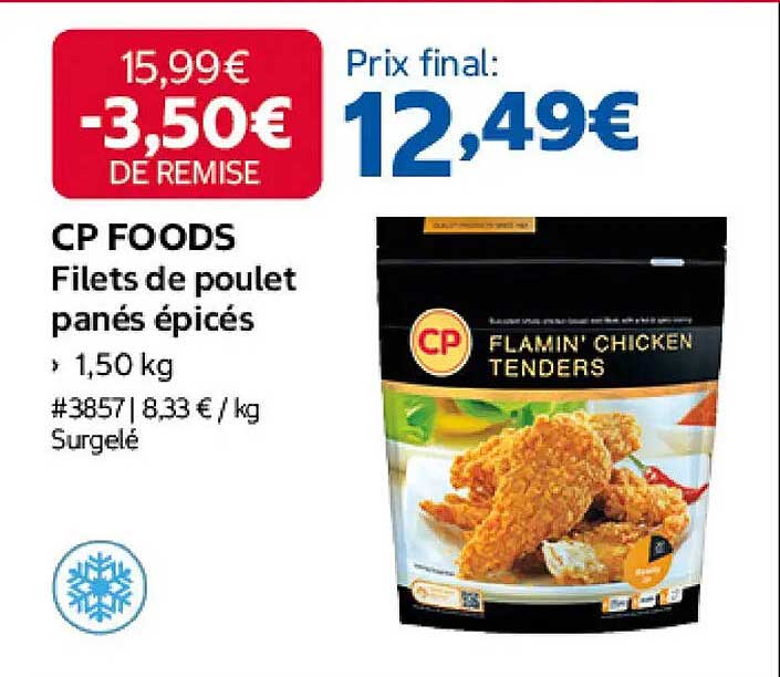 CP FOODS Filets de poulet panés épicés