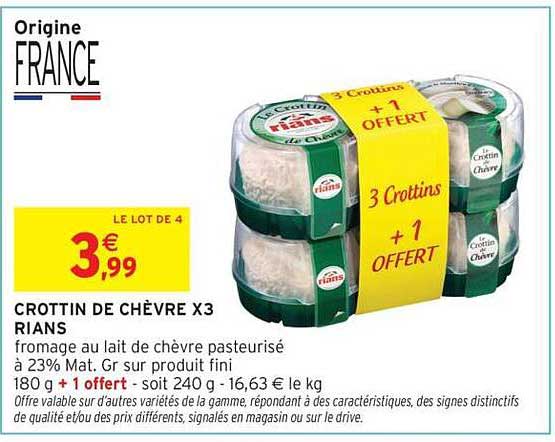 CROTTIN DE CHÈVRE X3 RIANS