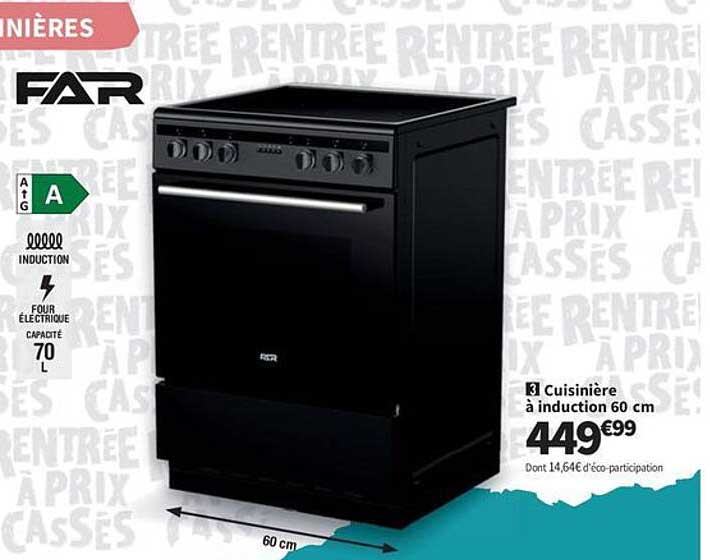 Cuisinière à induction 60 cm