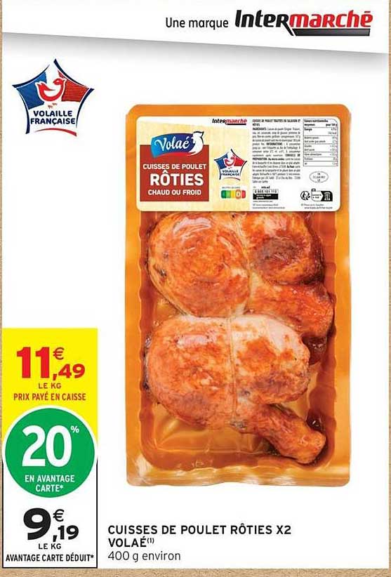 CUISSES DE POULET RÔTIES X2 VOLAÉ