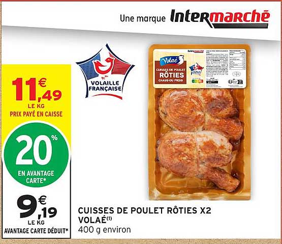 CUISSES DE POULET RÔTIES X2 VOLAÉ