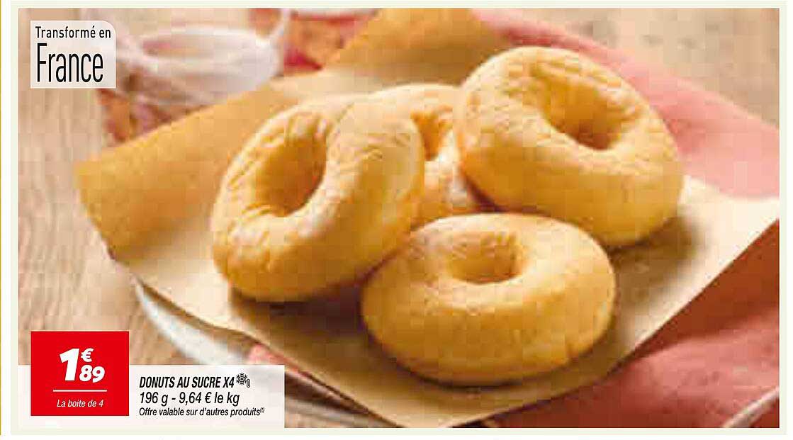 DONUTS AU SUCRE X4