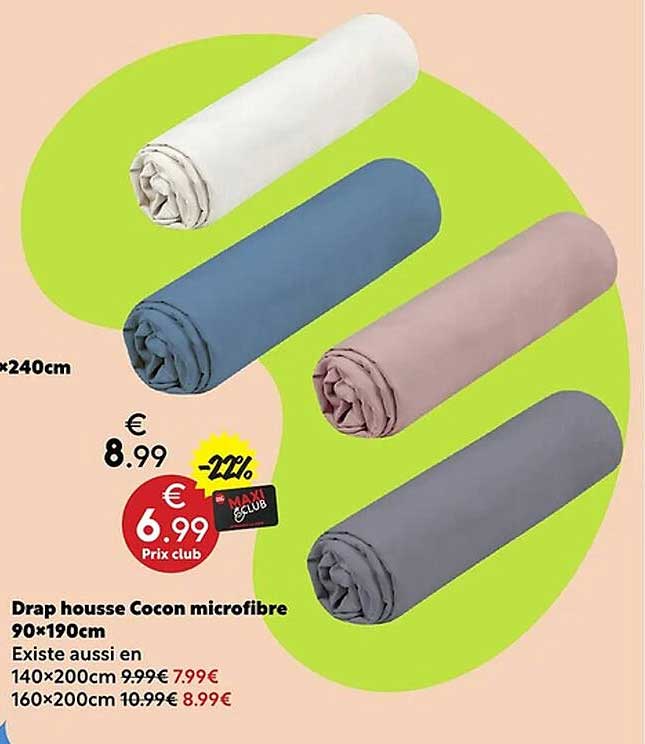 Drap housse Cocon microfibre 90*190cm