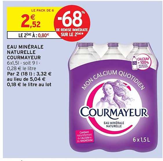 EAU MINERALE NATURELLE COURMAYEUR