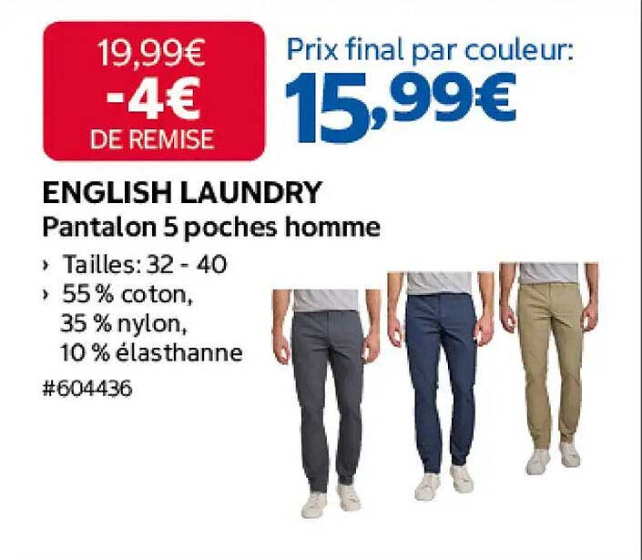 ENGLISH LAUNDRY Pantalon 5 poches homme