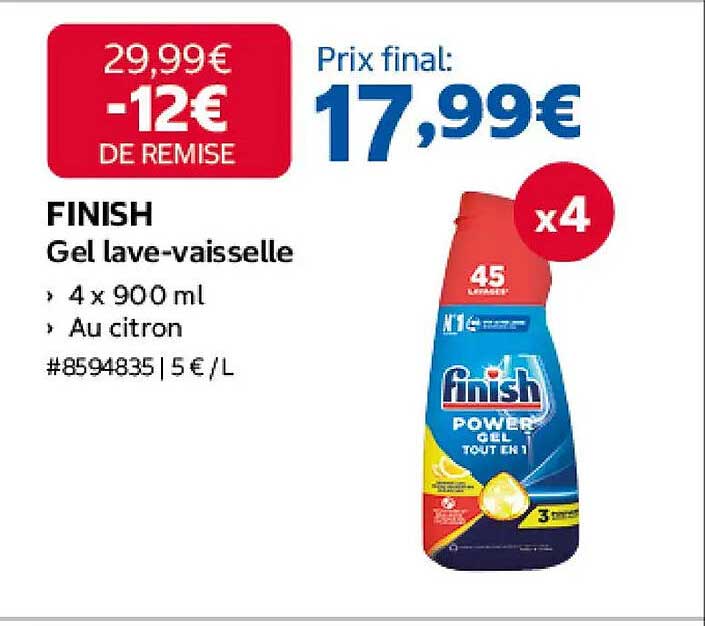 FINISH Gel lave-vaisselle