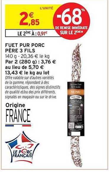 FUET PUR PORC PÈRE 3 FILS