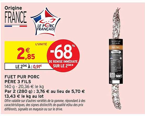 FUET PUR PORC PÈRE 3 FILS