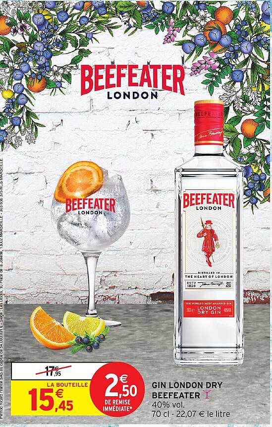 GIN LONDON DRY BEEFEATER