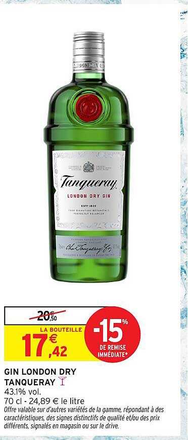 GIN LONDON DRY TANQUERAY
