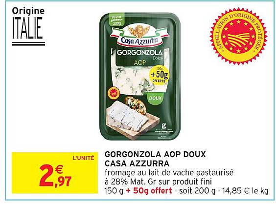 GORGONZOLA AOP DOUX CASA AZZURRA