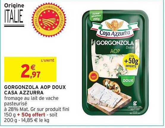GORGONZOLA AOP DOUX CASA AZZURRA