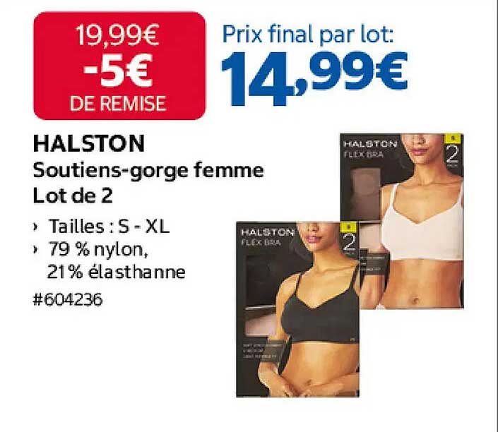 HALSTON Soutiens-gorge femme Lot de 2