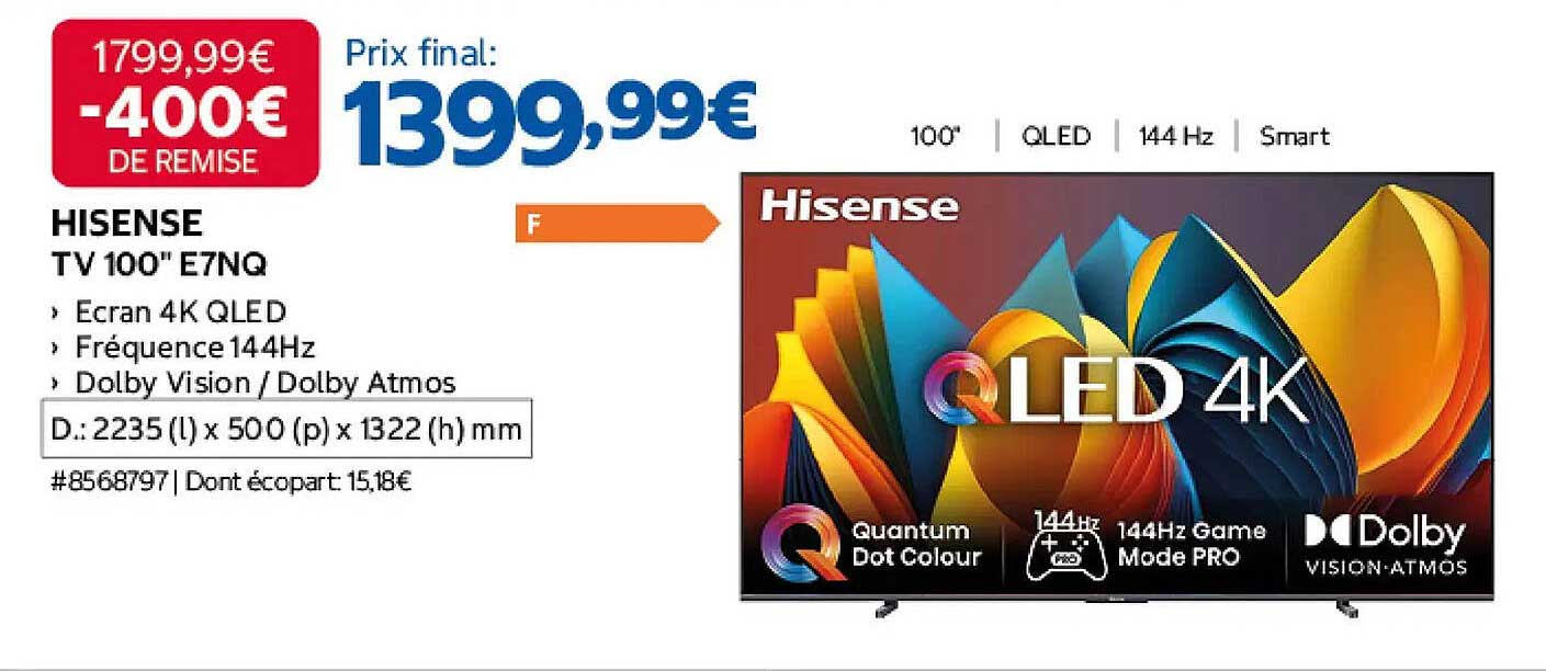 HISENSE TV 100" E7NQ