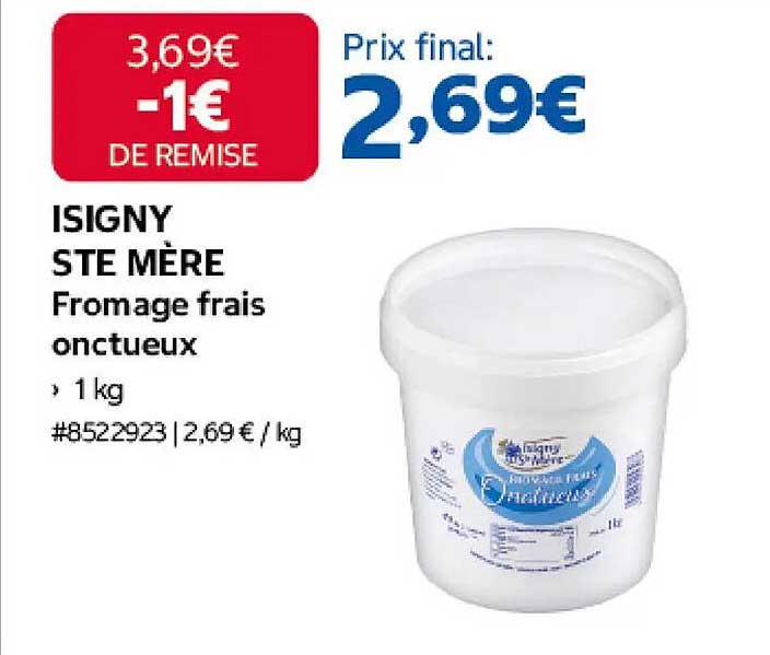 ISIGNY STE MÈRE Fromage frais onctueux