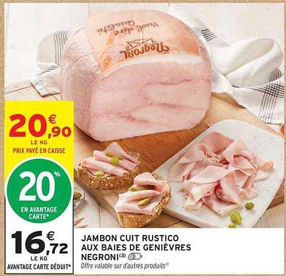 JAMBON CUIT RUSTICO AUX BAIES DE GENIÈVRES NEGRONI